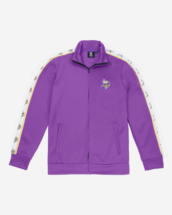 Minnesota Vikings Stripe Logo Track Jacket FOCO - FOCO.com