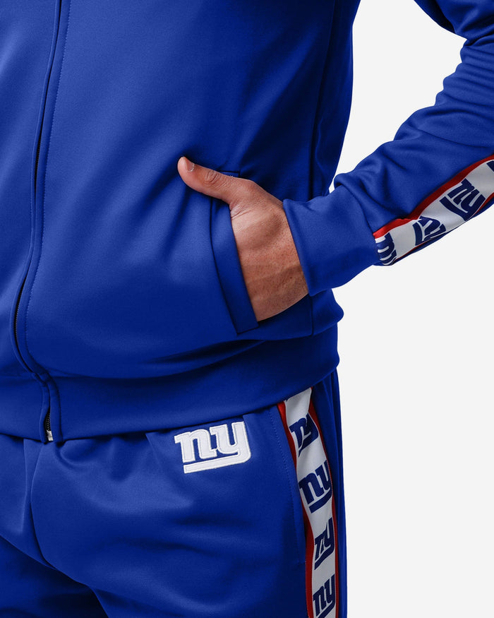 New York Giants Stripe Logo Track Jacket FOCO - FOCO.com