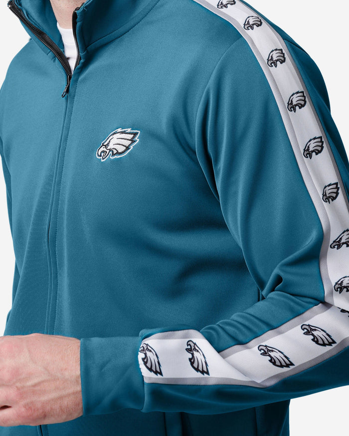 Philadelphia Eagles Stripe Logo Track Jacket FOCO - FOCO.com