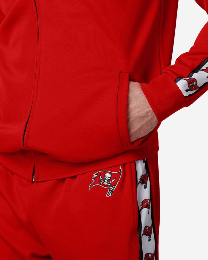 Tampa Bay Buccaneers Stripe Logo Track Jacket FOCO - FOCO.com