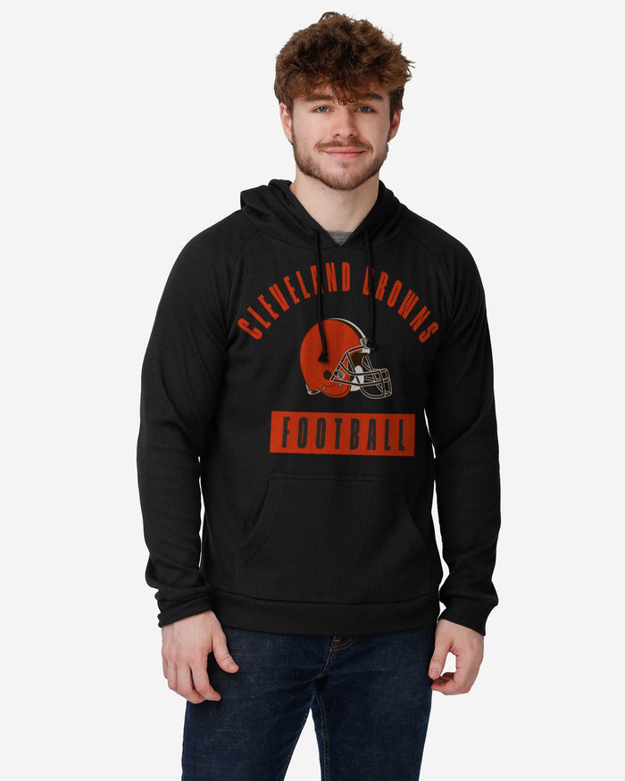 Cleveland Browns Team Color Waffle Hoodie FOCO S - FOCO.com