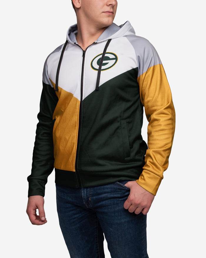 Green Bay Packers Hooded Track Jacket FOCO - FOCO.com