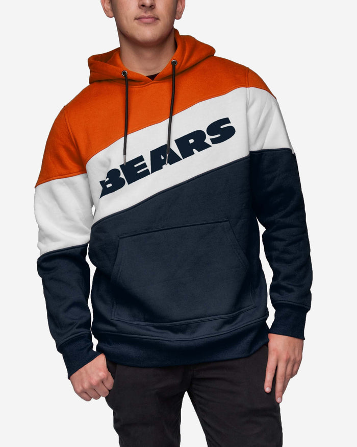 Chicago Bears Wordmark Colorblock Hoodie FOCO - FOCO.com