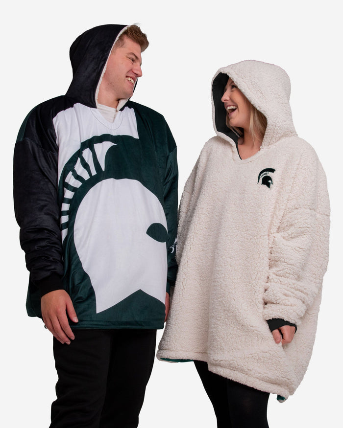 Michigan State Spartans Reversible Colorblock Hoodeez FOCO - FOCO.com