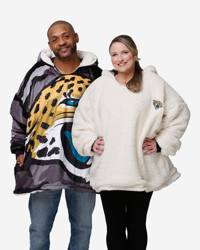 Jacksonville Jaguars Reversible Team Color Camo Hoodeez FOCO - FOCO.com