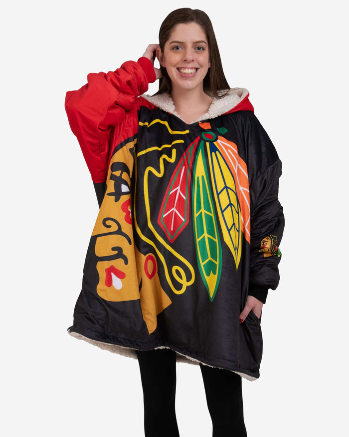 Chicago Blackhawks Reversible Colorblock Hoodeez FOCO - FOCO.com