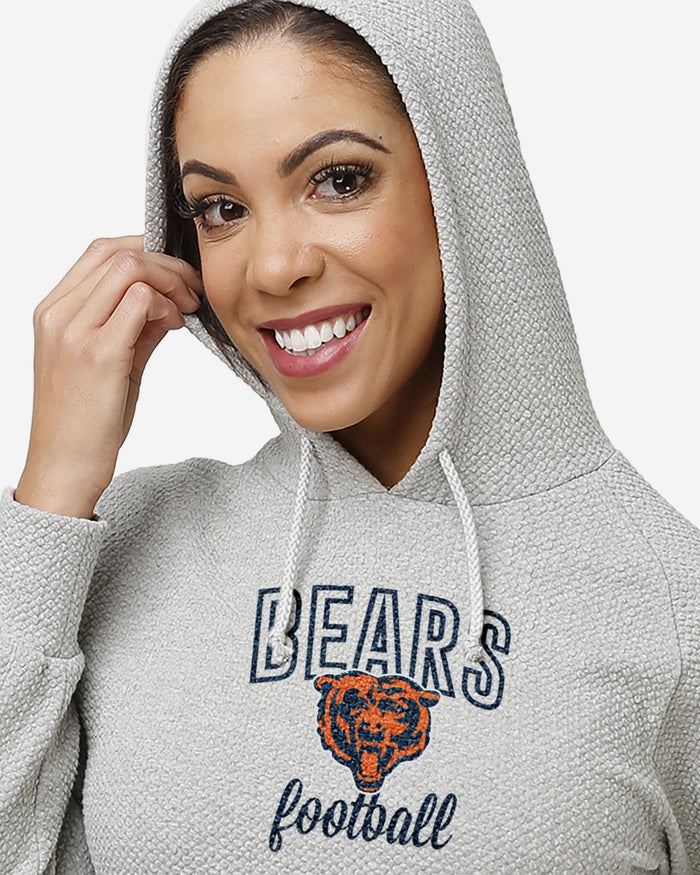 Chicago Bears Womens Gray Woven Hoodie FOCO - FOCO.com