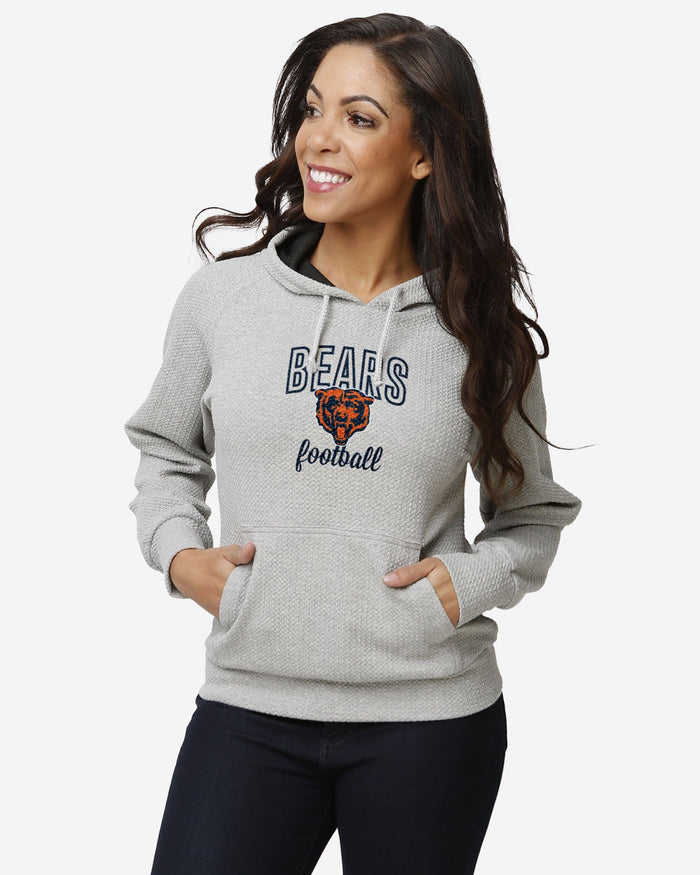 Chicago Bears Womens Gray Woven Hoodie FOCO S - FOCO.com