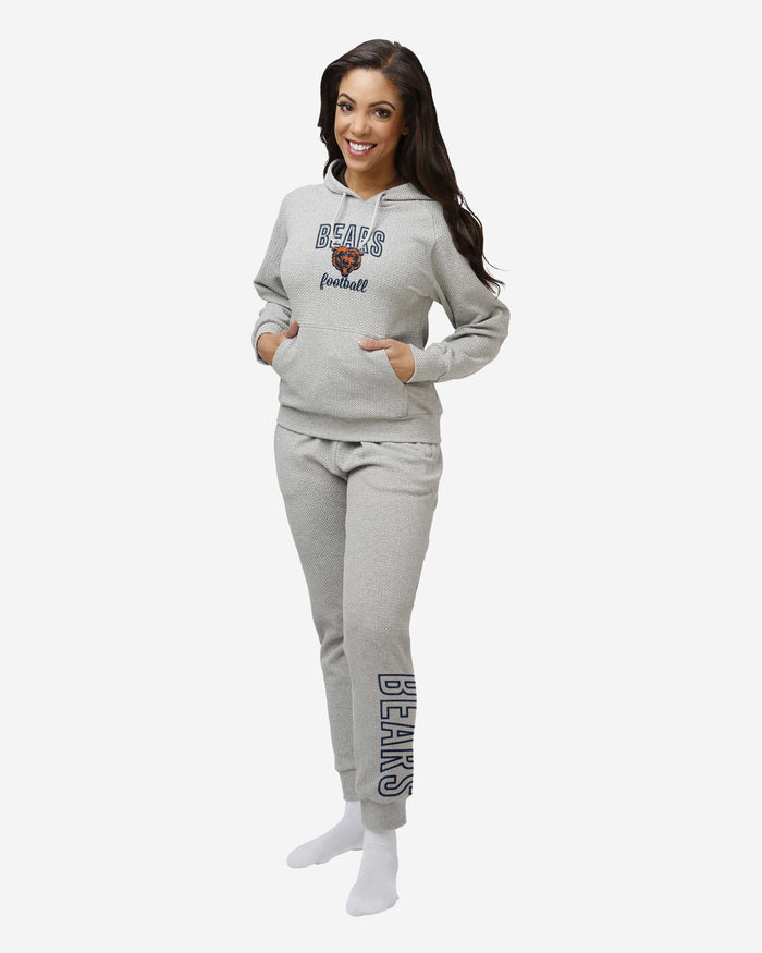 Chicago Bears Womens Gray Woven Hoodie FOCO - FOCO.com