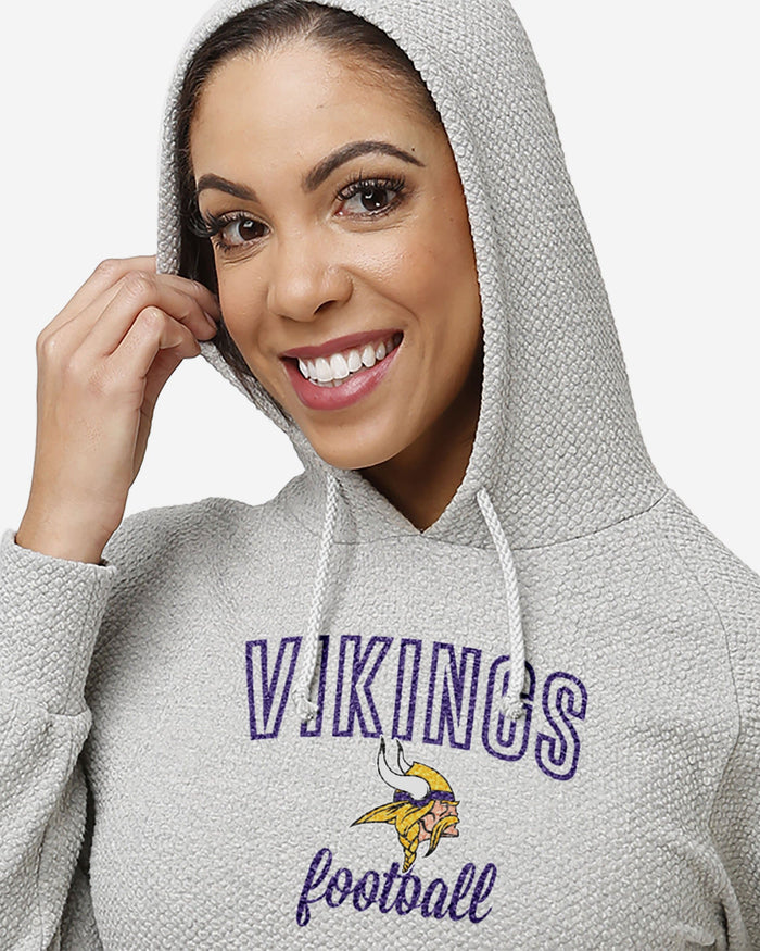 Minnesota Vikings Womens Gray Woven Hoodie FOCO - FOCO.com