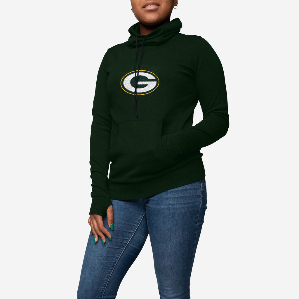 Green Bay Packers Womens Cowl Neck Sweater FOCO XL - FOCO.com