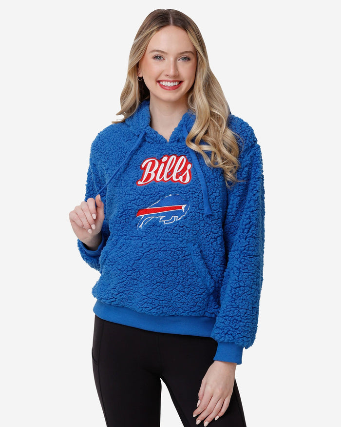 Buffalo Bills Womens Sherpa Hooded Sweatshirt FOCO S - FOCO.com