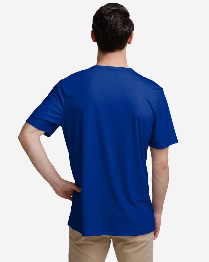 Buffalo Bills Solid Team Logo Short Sleeve Henley FOCO - FOCO.com