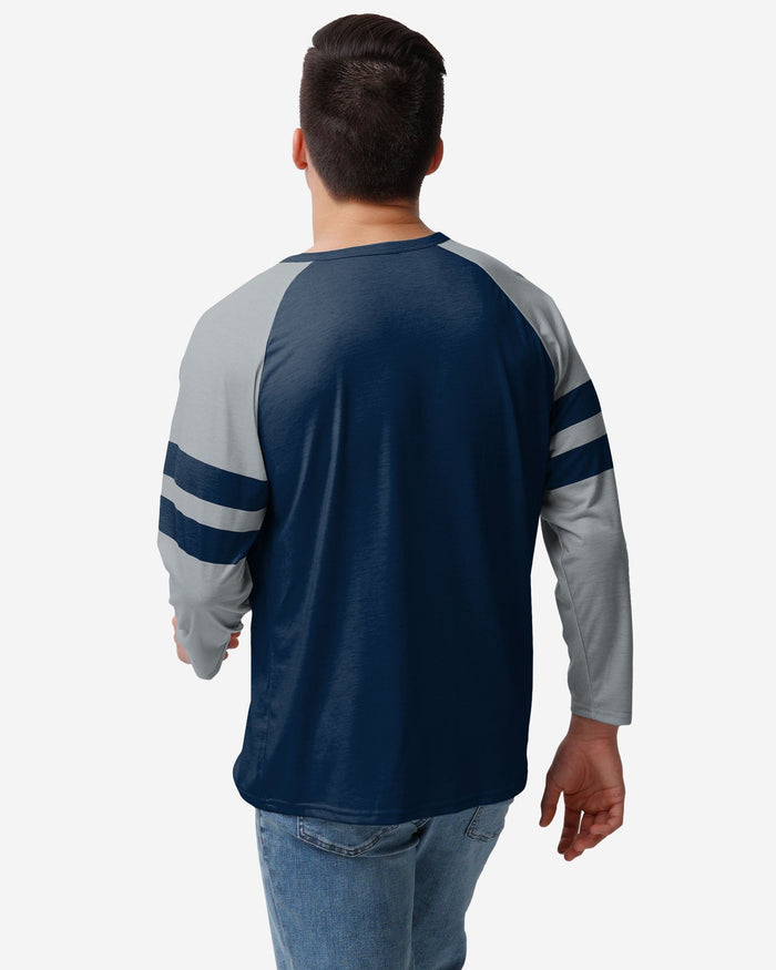 Dallas Cowboys Team Stripe Wordmark Long Sleeve Henley FOCO - FOCO.com