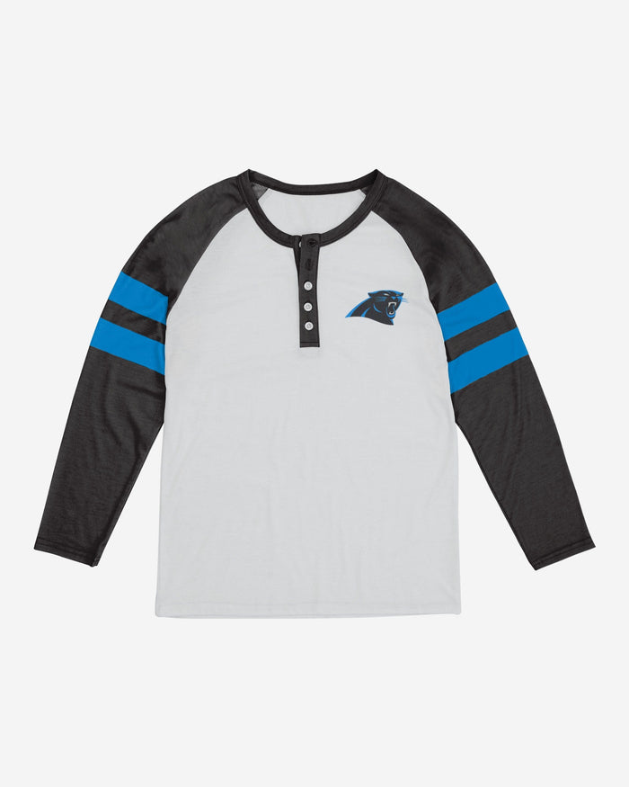 Carolina Panthers Womens Big Logo Long Sleeve Henley FOCO - FOCO.com