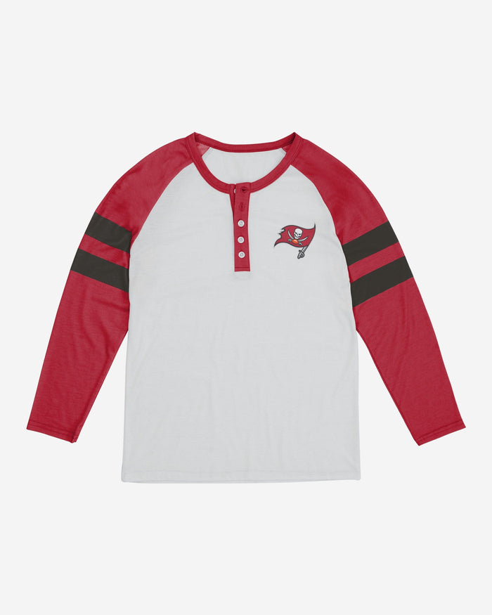 Tampa Bay Buccaneers Womens Big Logo Long Sleeve Henley FOCO - FOCO.com