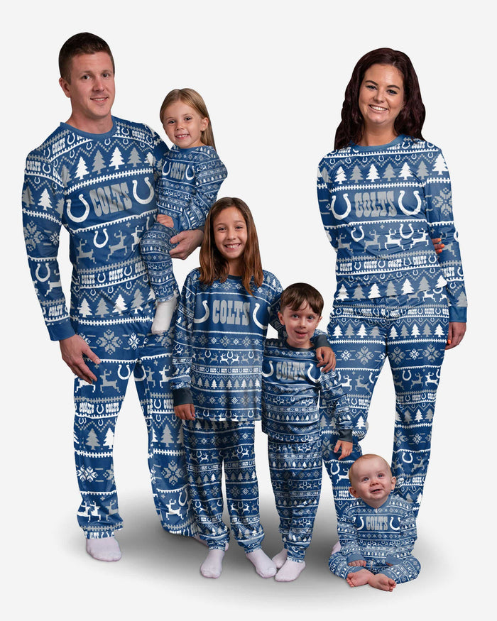 Indianapolis Colts Youth Family Holiday Pajamas FOCO - FOCO.com