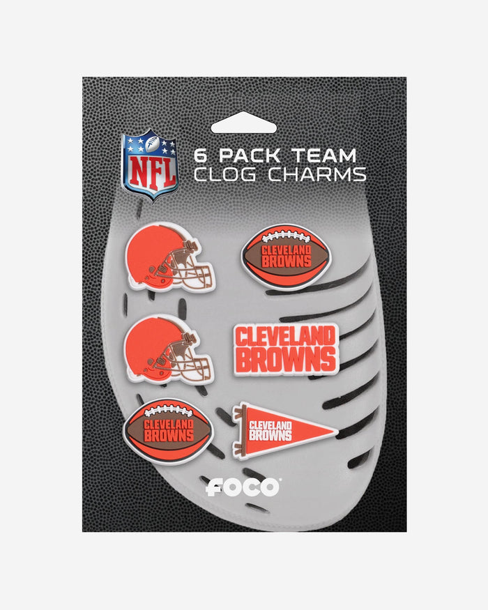 Cleveland Browns 6 Pack Team Clog Charms FOCO - FOCO.com