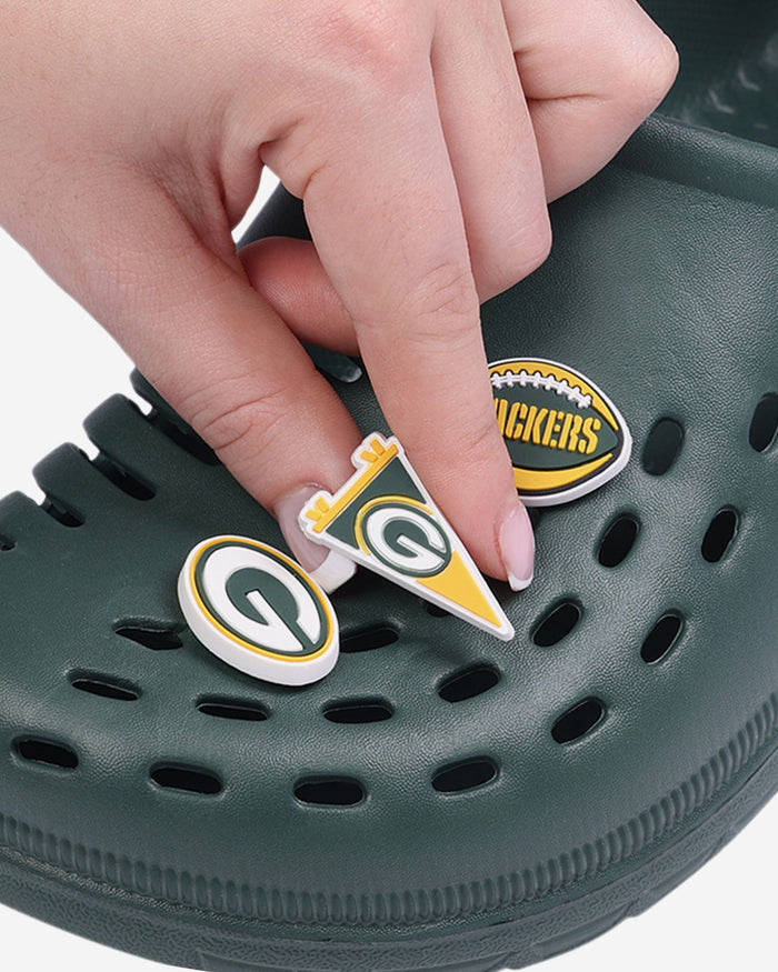 Green Bay Packers 6 Pack Team Clog Charms FOCO - FOCO.com