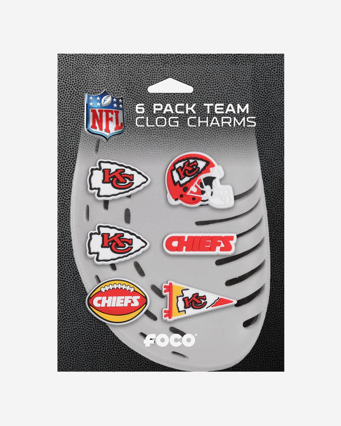 Kansas City Chiefs 6 Pack Team Clog Charms FOCO - FOCO.com