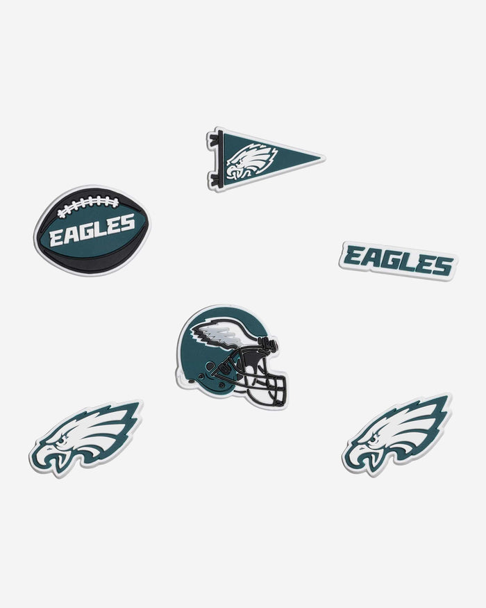 Philadelphia Eagles 6 Pack Team Clog Charms FOCO - FOCO.com