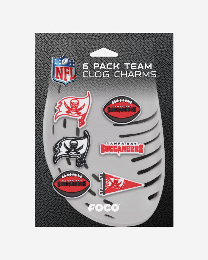 Tampa Bay Buccaneers 6 Pack Team Clog Charms FOCO - FOCO.com