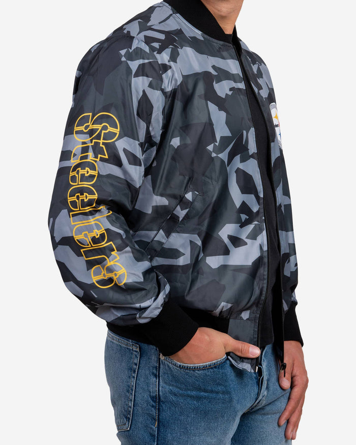 Pittsburgh Steelers Camo Bomber Jacket FOCO - FOCO.com