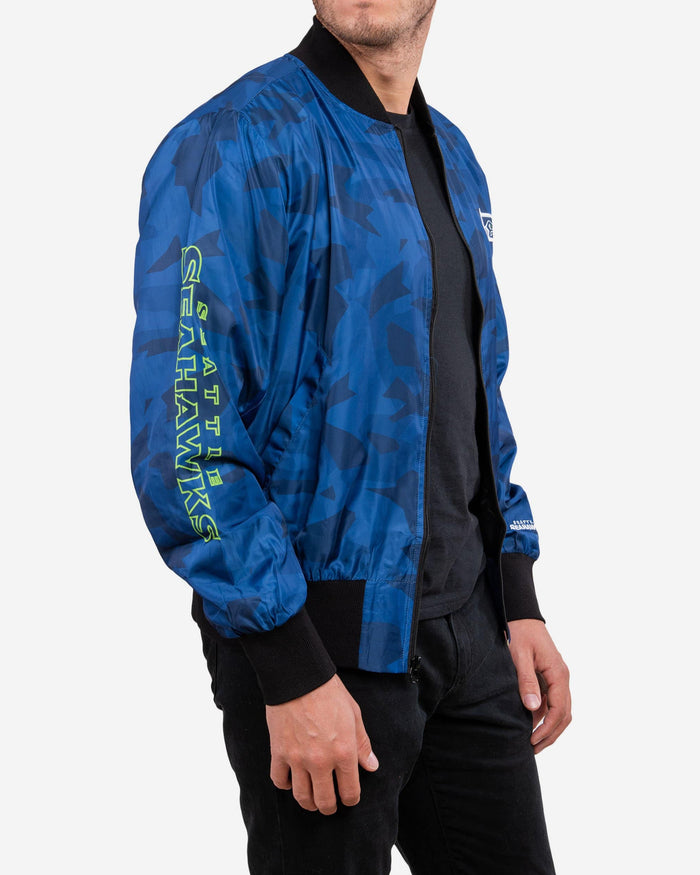 Seattle Seahawks Camo Bomber Jacket FOCO - FOCO.com