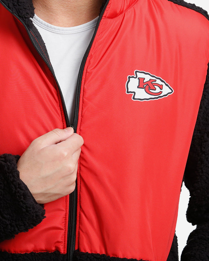 Kansas City Chiefs Sherpa Soft Zip Up Jacket FOCO - FOCO.com