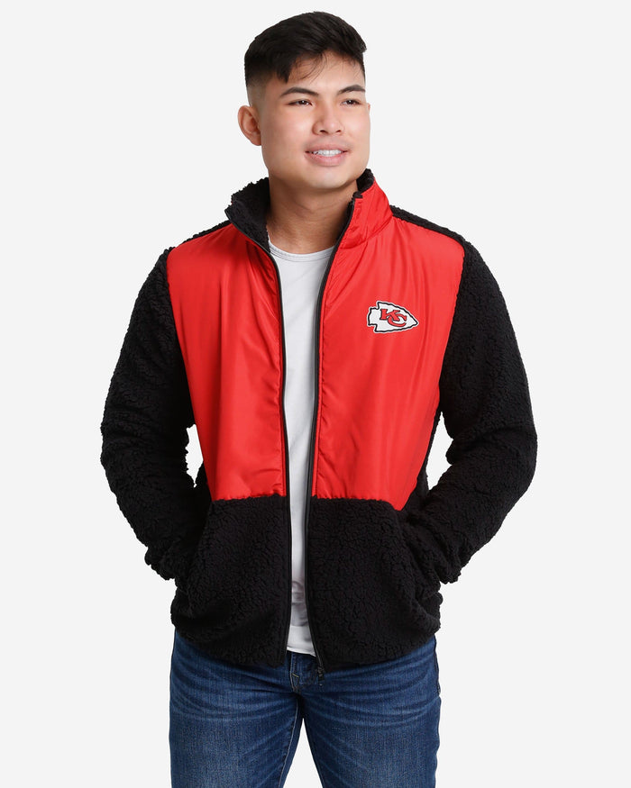 Kansas City Chiefs Sherpa Soft Zip Up Jacket FOCO S - FOCO.com