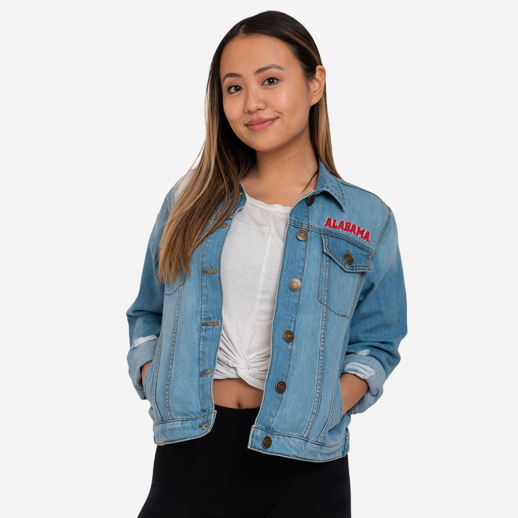 Alabama Crimson Tide Womens Denim Days Jacket FOCO S - FOCO.com