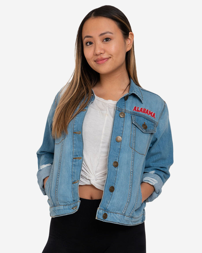 Alabama Crimson Tide Womens Denim Days Jacket FOCO S - FOCO.com