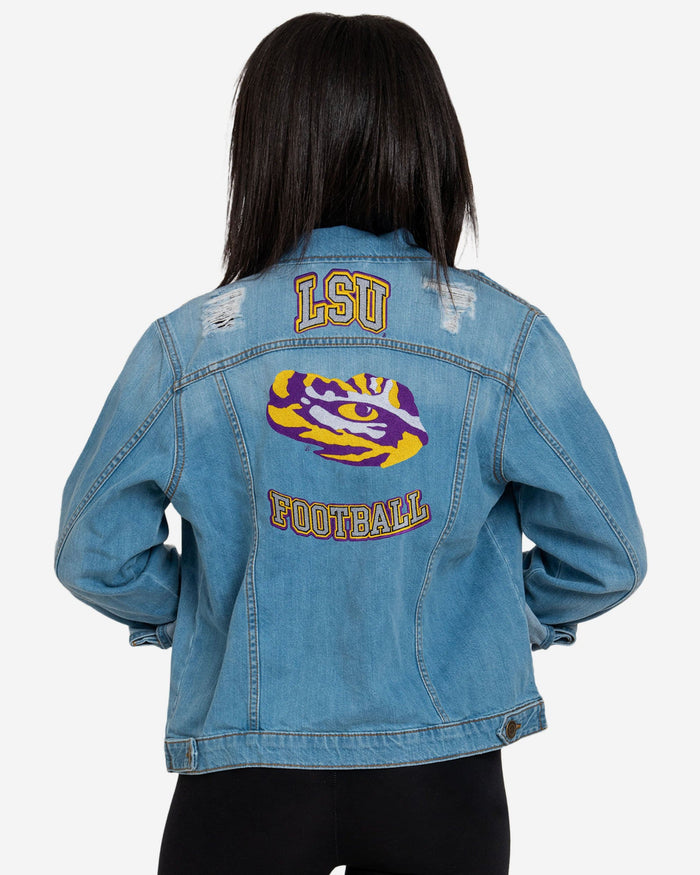 LSU Tigers Womens Denim Days Jacket FOCO - FOCO.com