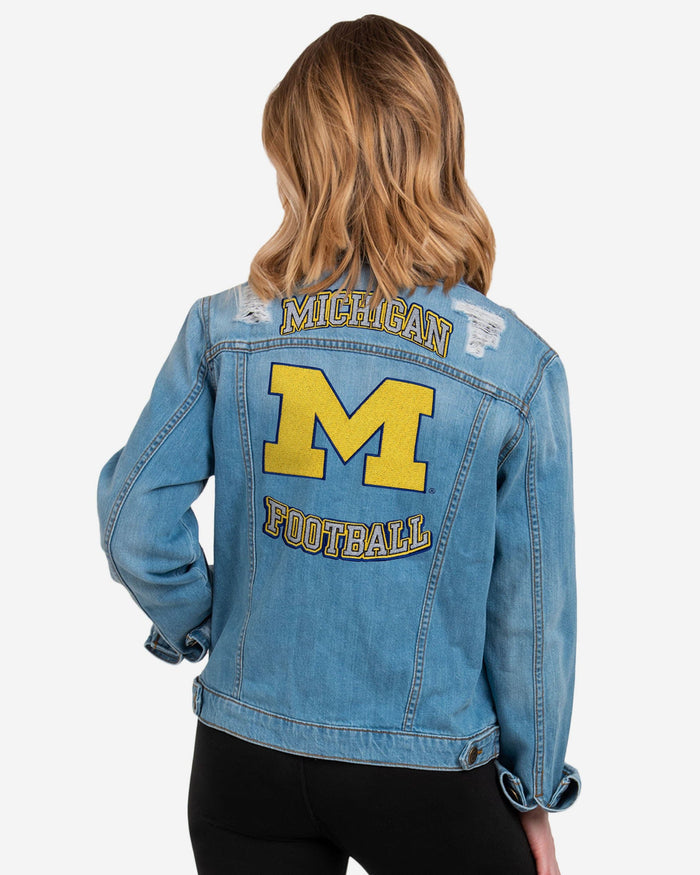 Michigan Wolverines Womens Denim Days Jacket FOCO - FOCO.com