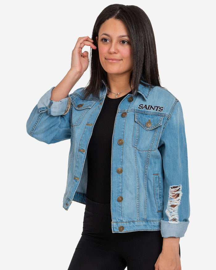 New Orleans Saints Womens Denim Days Jacket FOCO S - FOCO.com