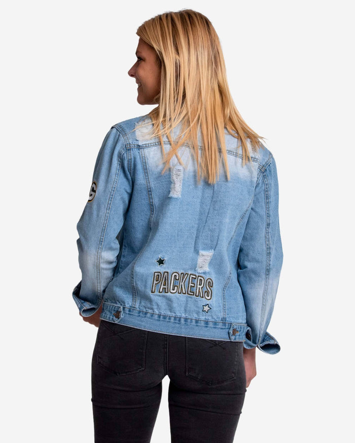 Green Bay Packers Womens Denim Jacket FOCO - FOCO.com