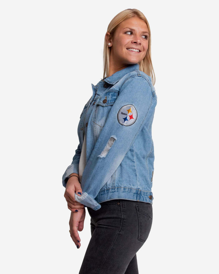 Pittsburgh Steelers Womens Denim Jacket FOCO - FOCO.com