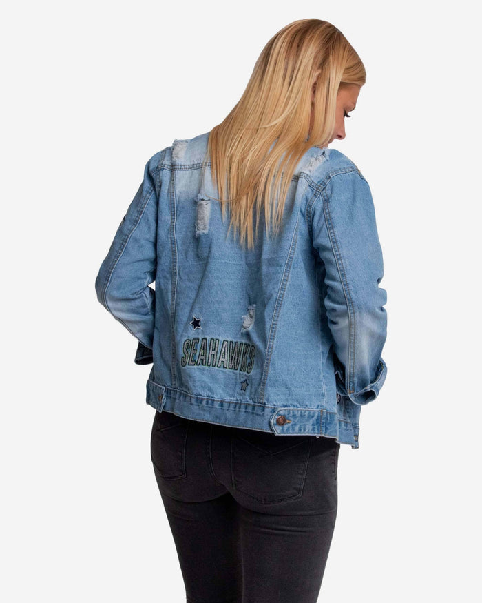 Seattle Seahawks Womens Denim Jacket FOCO - FOCO.com