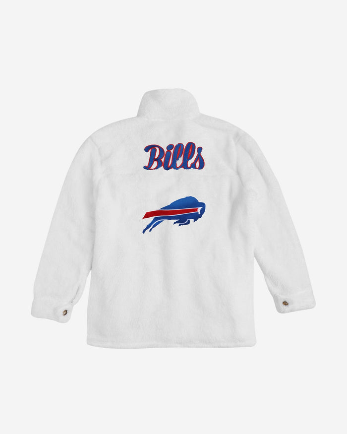 Buffalo Bills Womens White Sherpa Jacket FOCO - FOCO.com