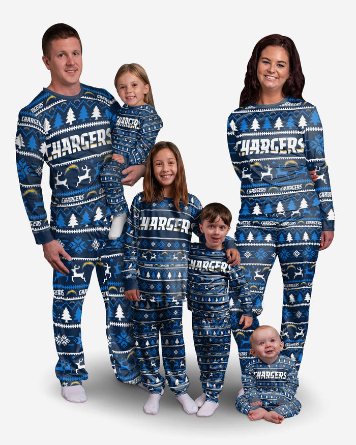 Los Angeles Chargers Infant Family Holiday Pajamas FOCO - FOCO.com