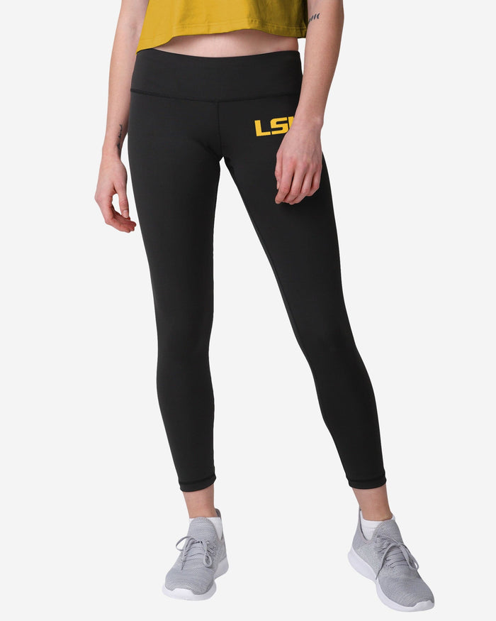 LSU Tigers Womens Calf Logo Black Legging FOCO S - FOCO.com