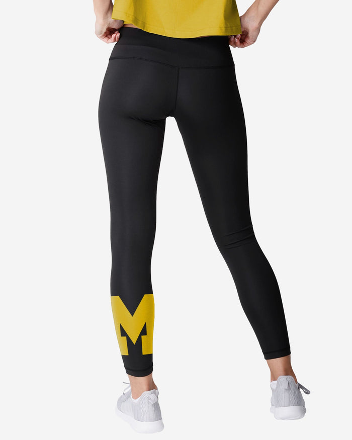 Michigan Wolverines Womens Calf Logo Black Legging FOCO - FOCO.com