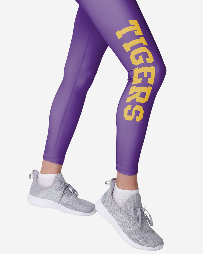 LSU Tigers Womens Solid Big Wordmark Legging FOCO - FOCO.com