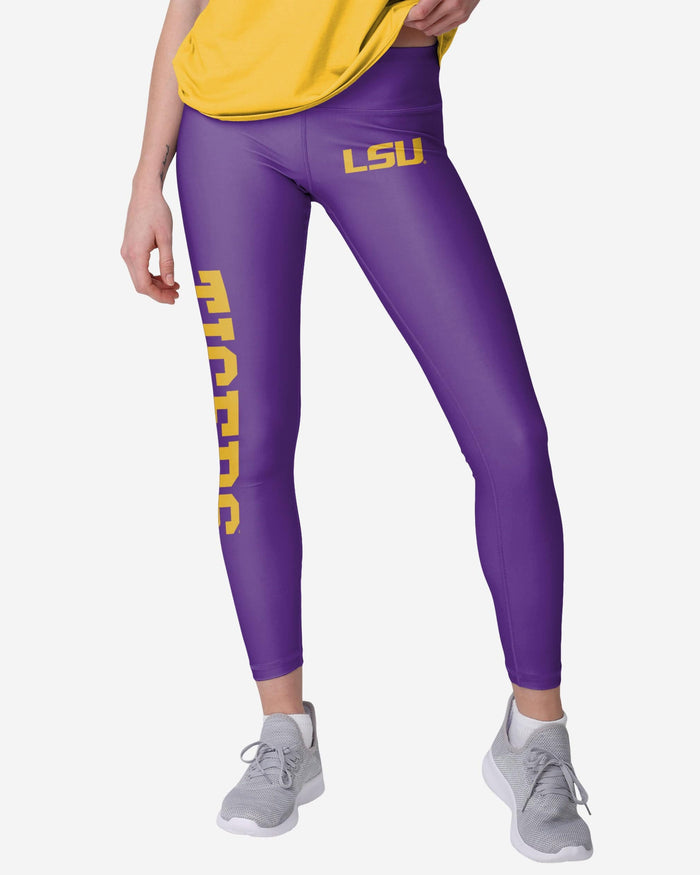 LSU Tigers Womens Solid Big Wordmark Legging FOCO S - FOCO.com