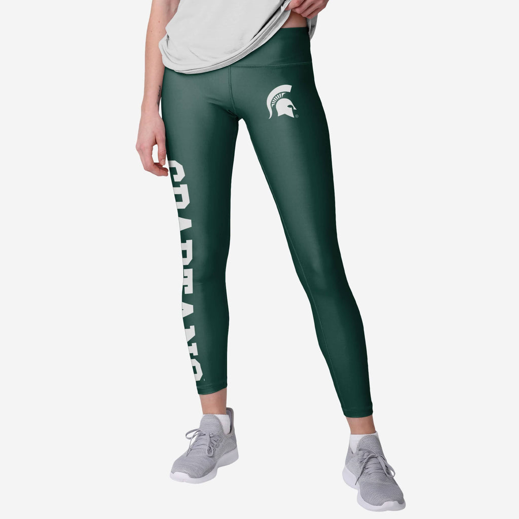 Michigan State Spartans Womens Solid Big Wordmark Legging FOCO S - FOCO.com