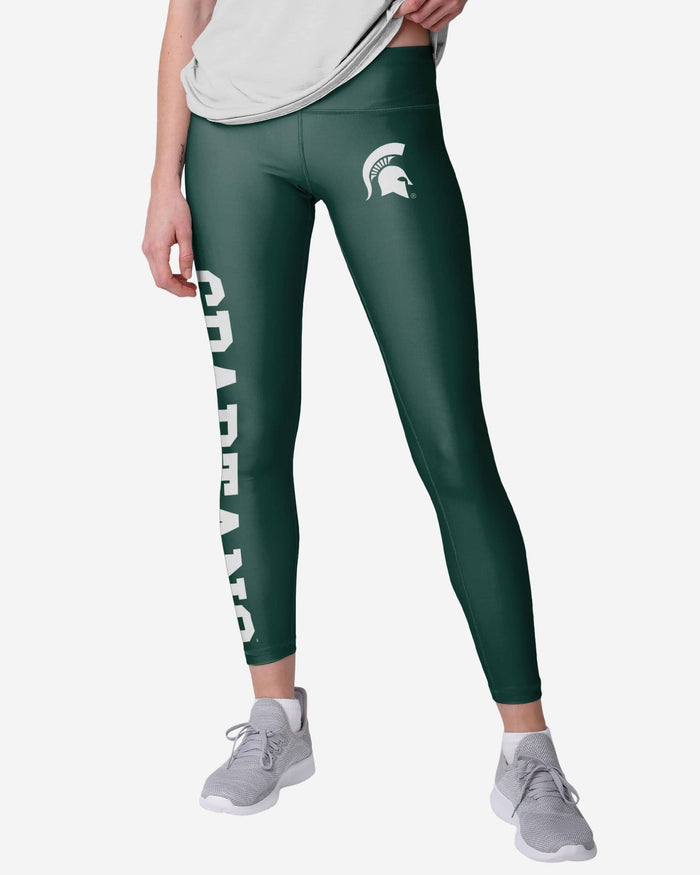 Michigan State Spartans Womens Solid Big Wordmark Legging FOCO S - FOCO.com