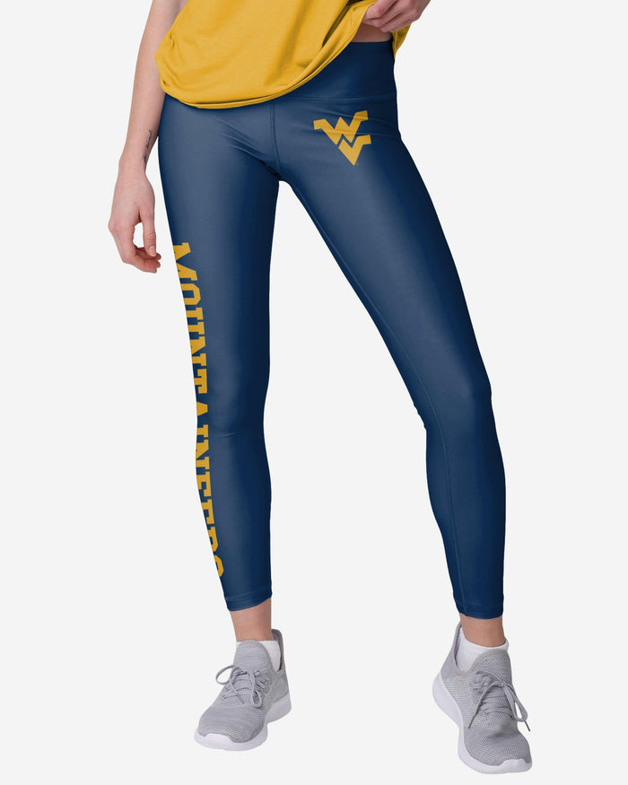 West Virginia Mountaineers Womens Solid Big Wordmark Legging FOCO S - FOCO.com