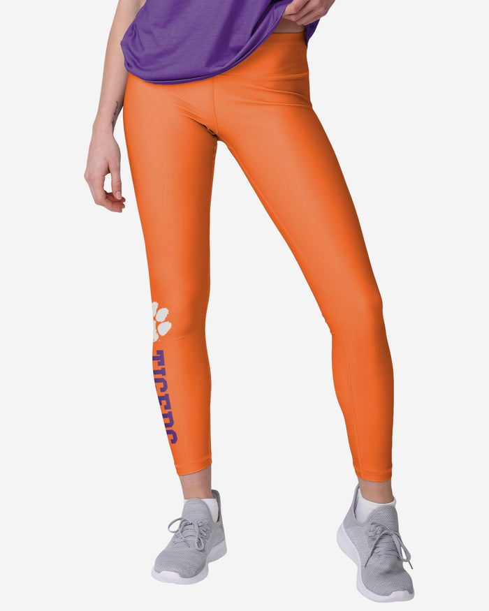 Clemson Tigers Womens Solid Wordmark Legging FOCO S - FOCO.com