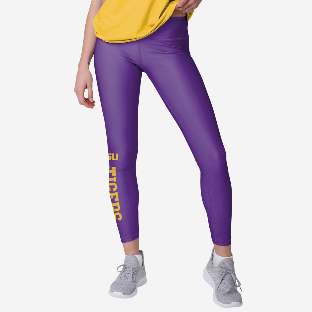 LSU Tigers Womens Solid Wordmark Legging FOCO S - FOCO.com