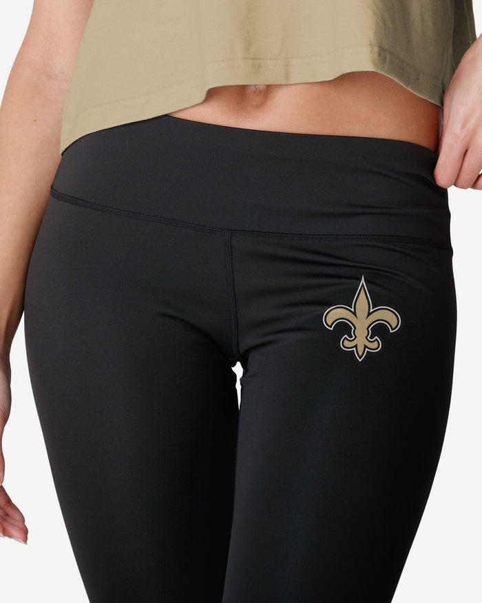 New Orleans Saints Womens Calf Logo Black Legging FOCO - FOCO.com